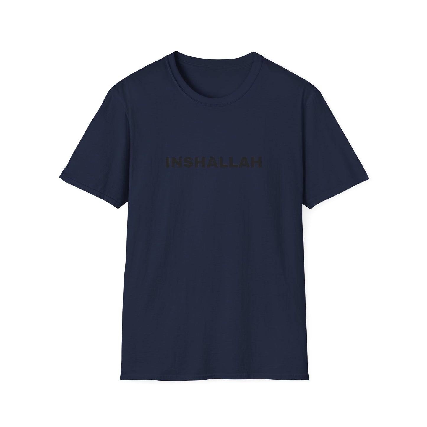 Inshallah Unisex Softstyle T-Shirt - Inspirational Tee, Everyday Wear, Gift for Friends, Motivational Quote Shirt, Stylish Statement Top