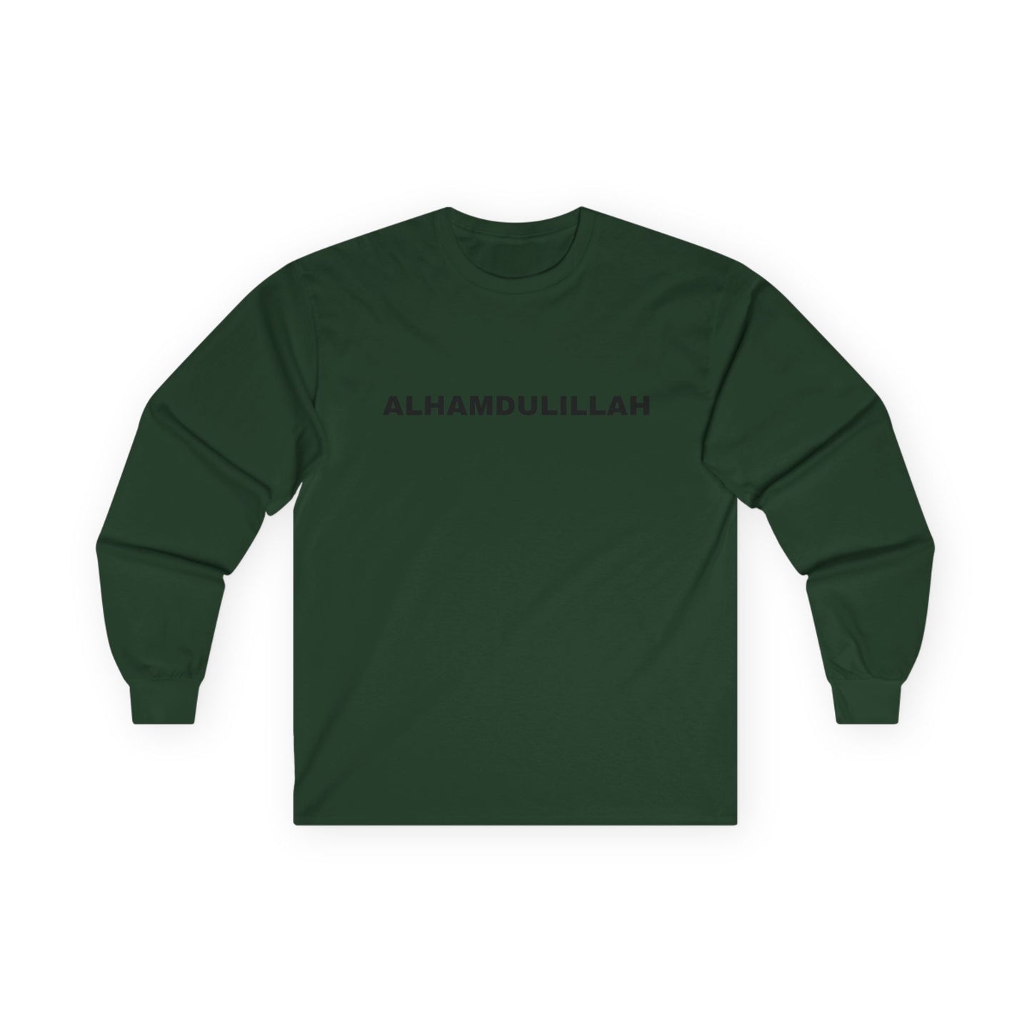 Alhamdulillah Long Sleeve Tee, Comfortable Cotton Top, Islamic Apparel, Gift for Muslims, Casual Wear, Everyday Style