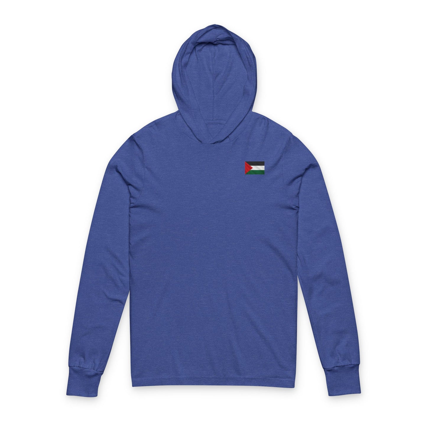 Unisex Hooded Long Sleeve Tee - Free Palestine Design, Casual Wear, Activism Apparel, Comfortable Everyday Hoodie, Gift for Supporters