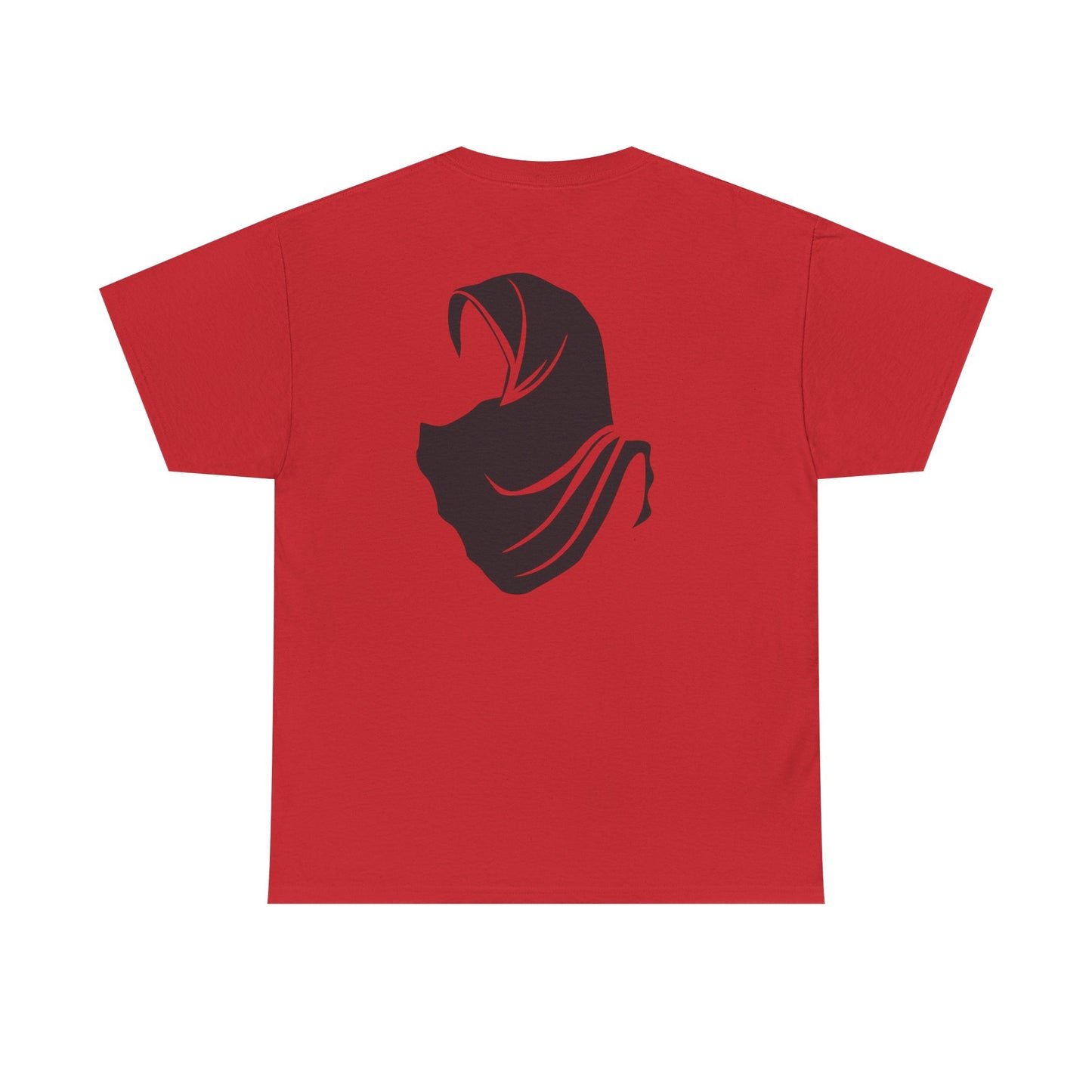 Unisex Heavy Cotton Tee with Artistic Hijab Design, Comfortable Everyday Wear, Gift for Her, Casual Tee, Modest Fashion Top