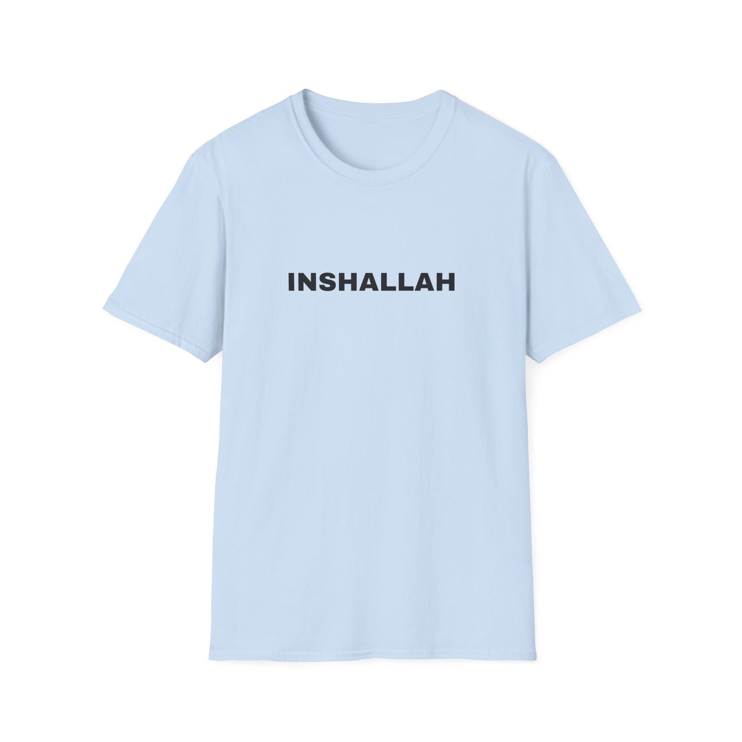 Inshallah Unisex Softstyle T-Shirt - Inspirational Tee, Everyday Wear, Gift for Friends, Motivational Quote Shirt, Stylish Statement Top