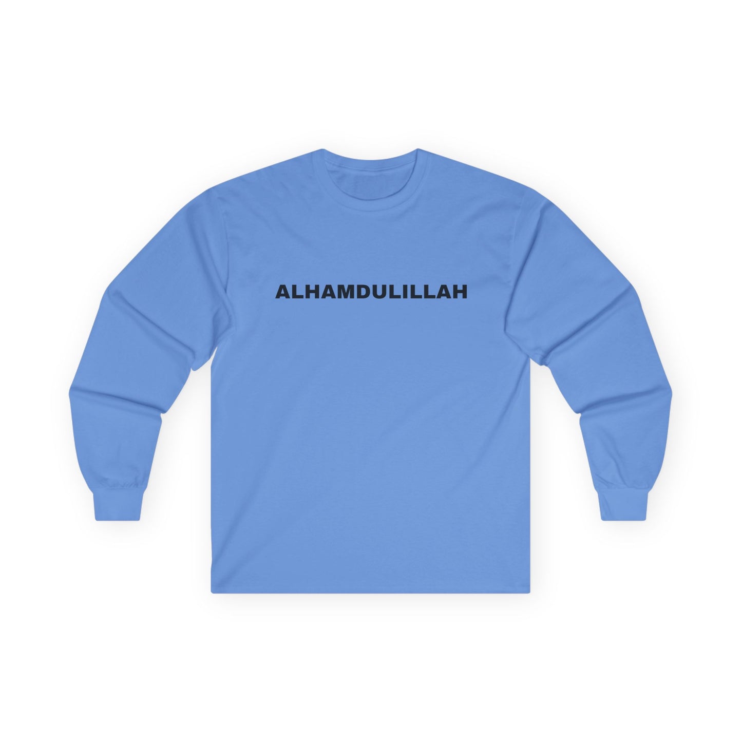 Alhamdulillah Long Sleeve Tee, Comfortable Cotton Top, Islamic Apparel, Gift for Muslims, Casual Wear, Everyday Style