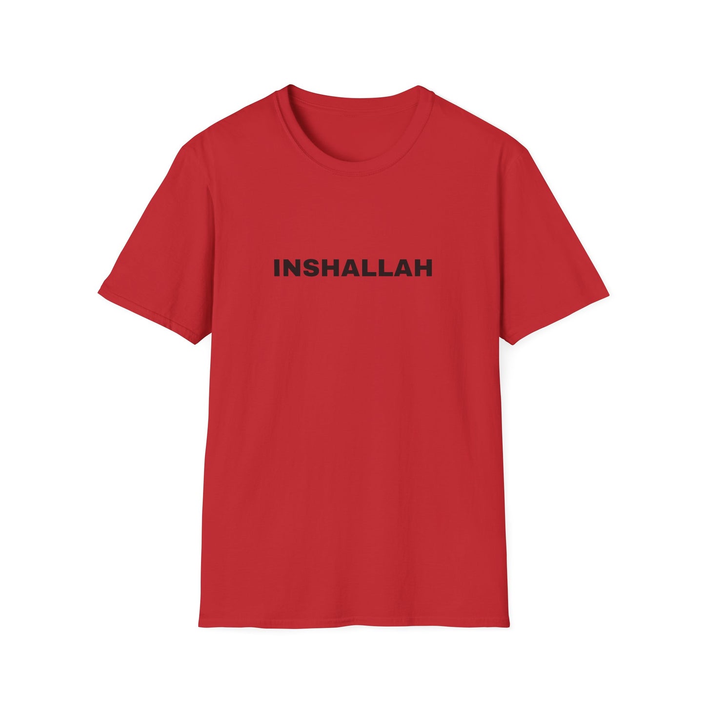 Inshallah Unisex Softstyle T-Shirt - Inspirational Tee, Everyday Wear, Gift for Friends, Motivational Quote Shirt, Stylish Statement Top