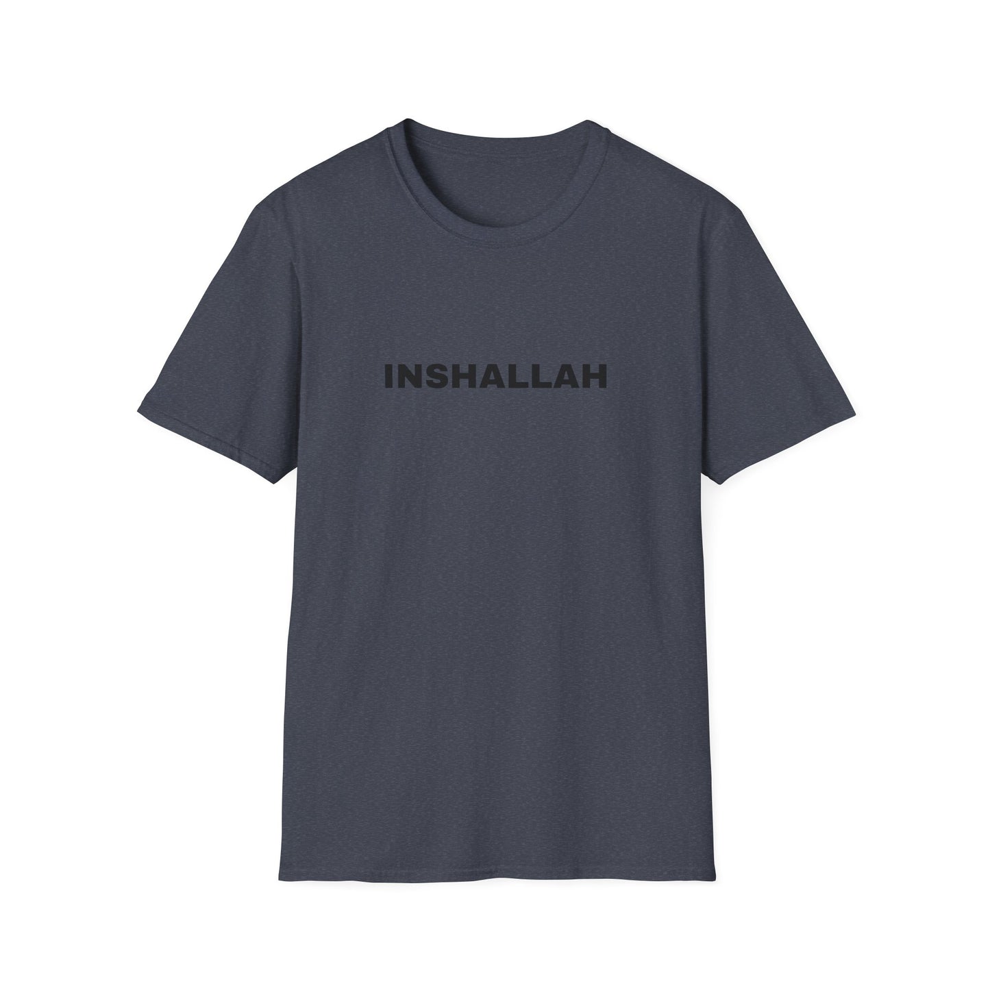 Inshallah Unisex Softstyle T-Shirt - Inspirational Tee, Everyday Wear, Gift for Friends, Motivational Quote Shirt, Stylish Statement Top