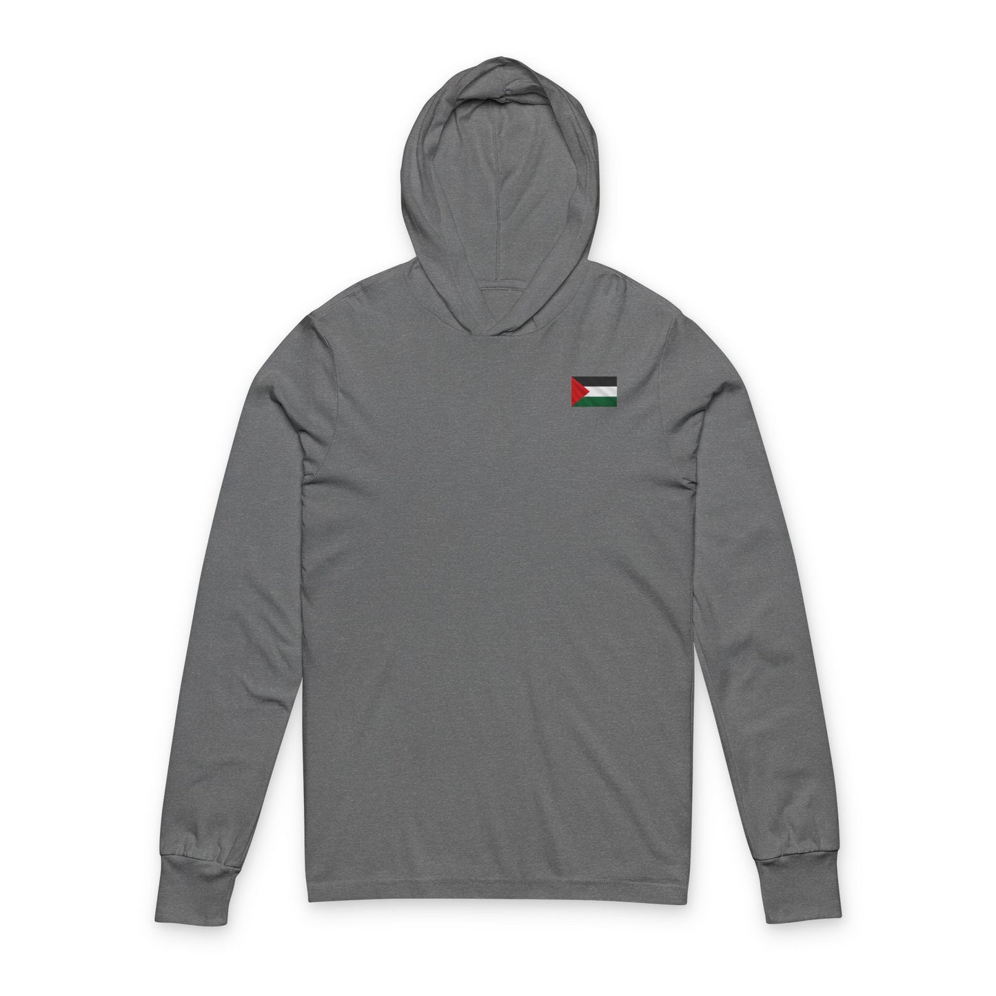 Unisex Hooded Long Sleeve Tee - Free Palestine Design, Casual Wear, Activism Apparel, Comfortable Everyday Hoodie, Gift for Supporters
