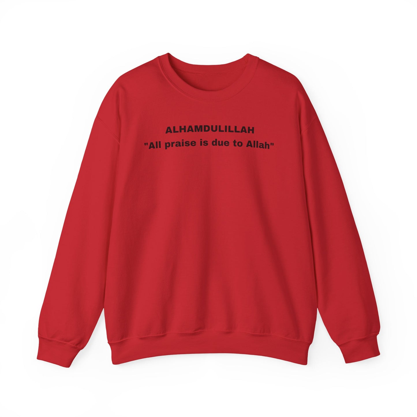 Unisex Crewneck Sweatshirt with Inspirational Quote - Alhamdulillah; Appreciation Gift, Casual Wear, Islamic Apparel, Comfy Style
