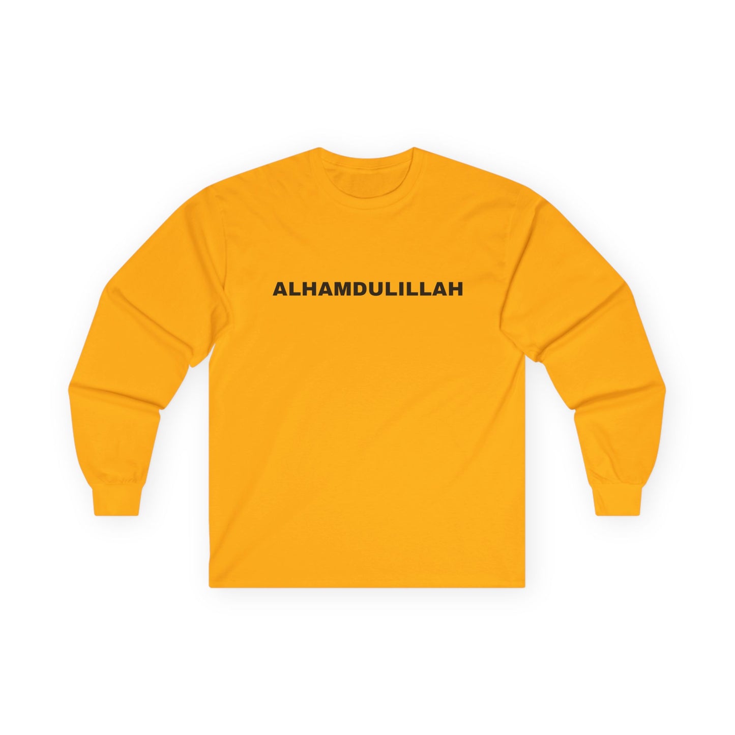 Alhamdulillah Long Sleeve Tee, Comfortable Cotton Top, Islamic Apparel, Gift for Muslims, Casual Wear, Everyday Style