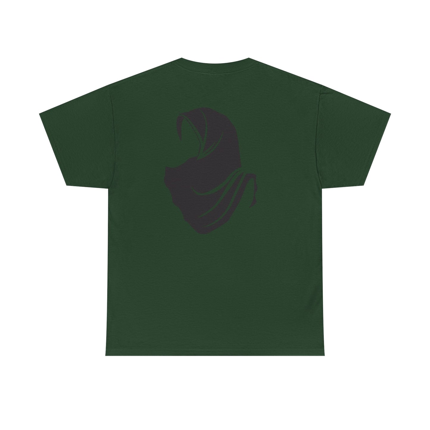 Unisex Heavy Cotton Tee with Artistic Hijab Design, Comfortable Everyday Wear, Gift for Her, Casual Tee, Modest Fashion Top