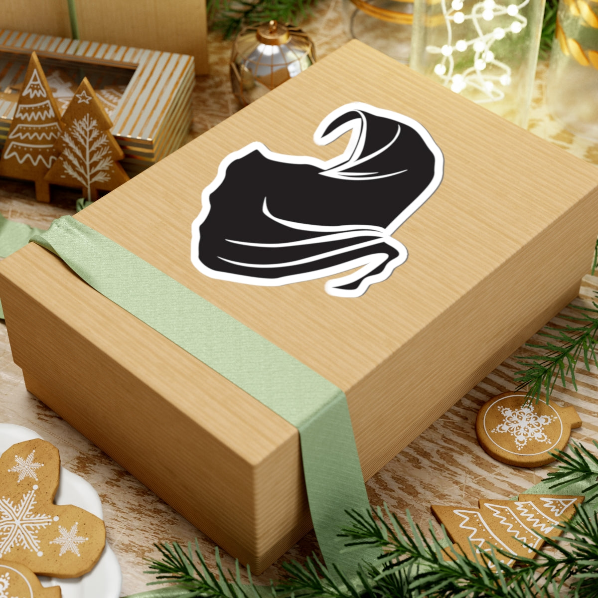 Elegant Hooded Cloak Kiss-Cut Stickers, Laptop Decals, Vinyl Art, Gift for Hooded Garb Lovers, Stylish Sticker for Holidays