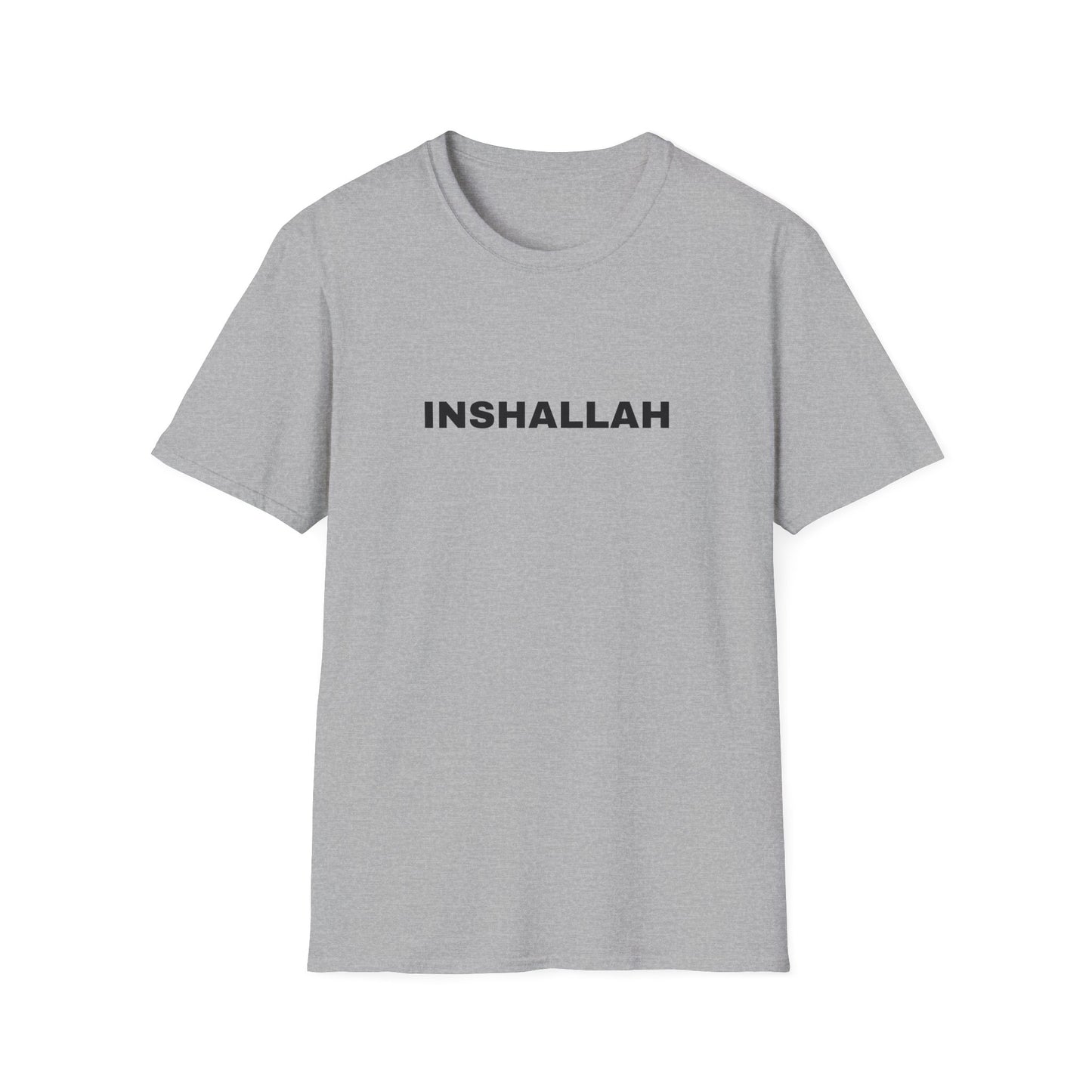 Inshallah Unisex Softstyle T-Shirt - Inspirational Tee, Everyday Wear, Gift for Friends, Motivational Quote Shirt, Stylish Statement Top