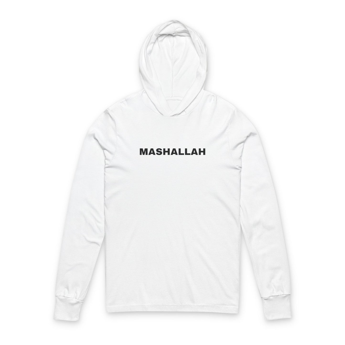 Unisex Hooded Long Sleeve Tee - 'MASHALLAH' Design, Perfect for Casual Wear, Gifting, Eid Celebrations, Everyday Comfort, Muslim Apparel