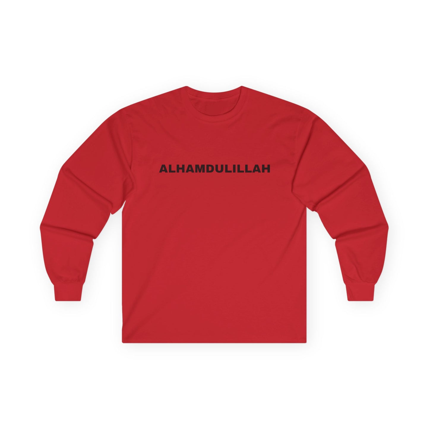 Alhamdulillah Long Sleeve Tee, Comfortable Cotton Top, Islamic Apparel, Gift for Muslims, Casual Wear, Everyday Style