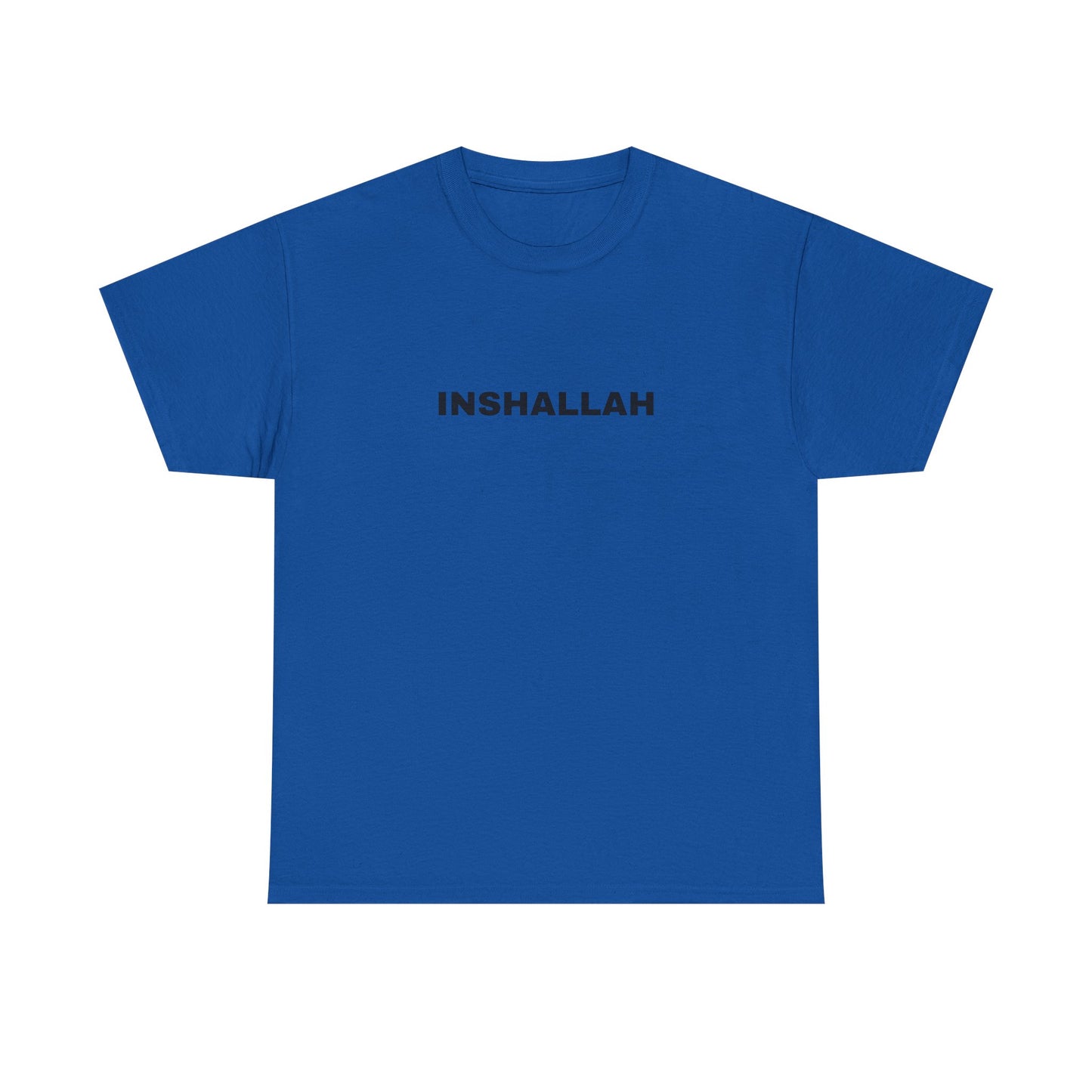 Unisex Heavy Cotton Tee - Inspirational INSHALLAH Shirt, Gift for Faith, Casual Wear, Everyday Comfort, Spiritual T-Shirt