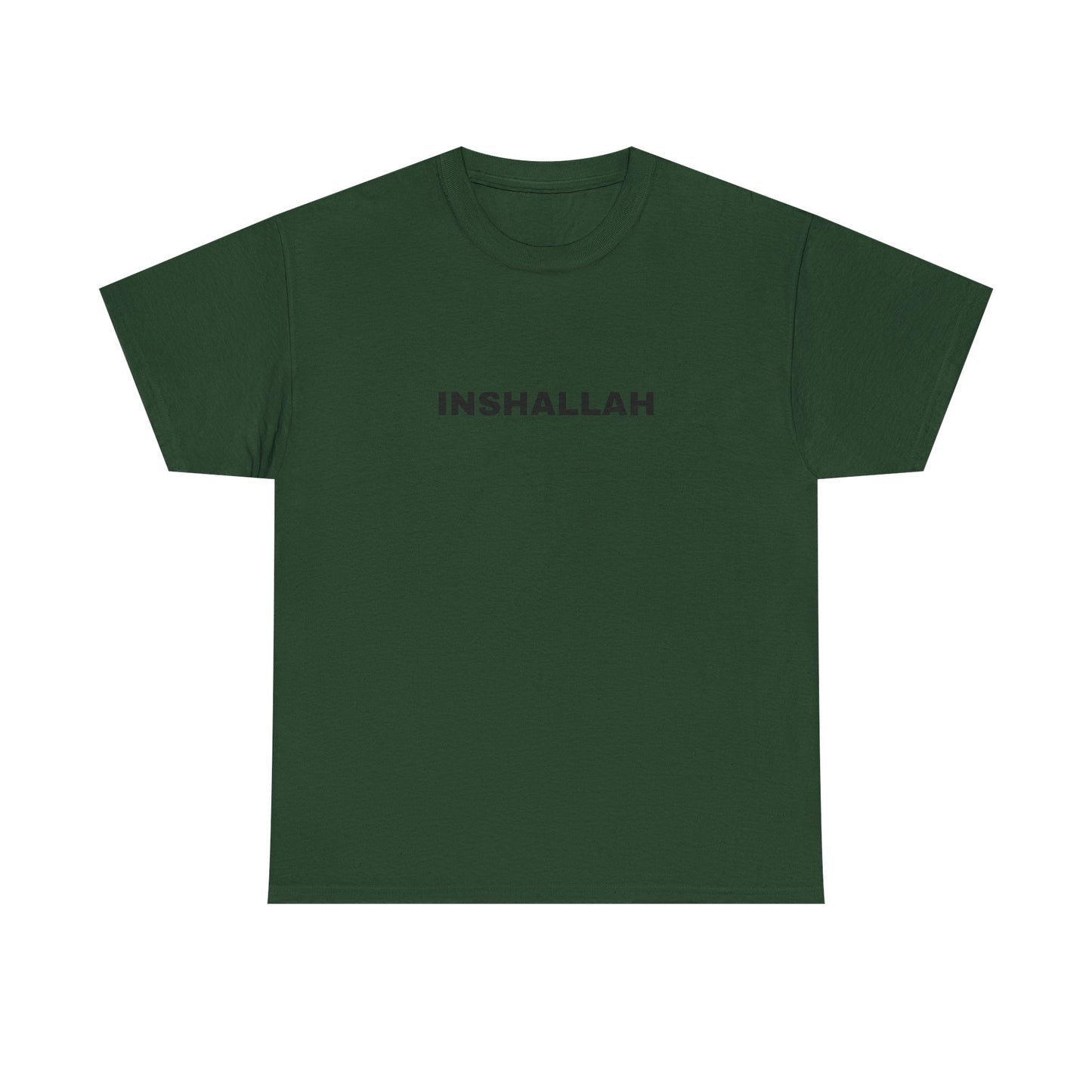 Unisex Heavy Cotton Tee - Inspirational INSHALLAH Shirt, Gift for Faith, Casual Wear, Everyday Comfort, Spiritual T-Shirt