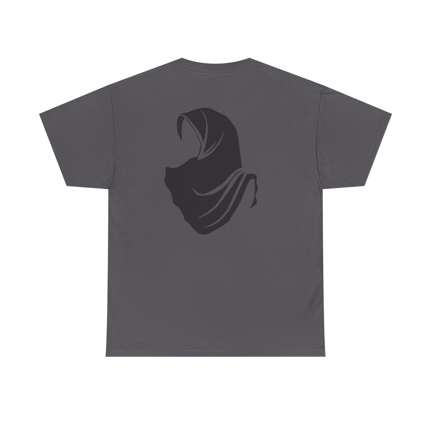 Unisex Heavy Cotton Tee with Artistic Hijab Design, Comfortable Everyday Wear, Gift for Her, Casual Tee, Modest Fashion Top