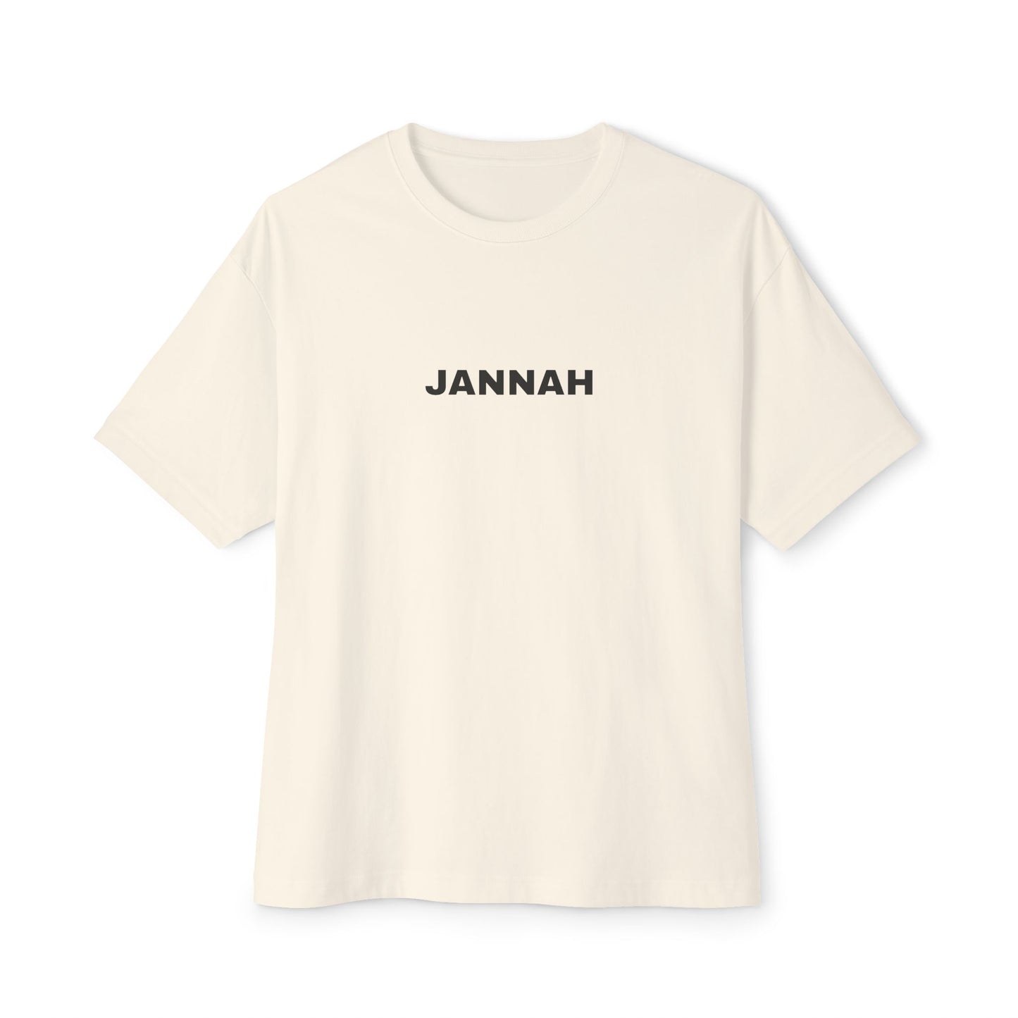 Jannah Oversized Boxy Tee - Unisex Stylish Shirt, Casual Wear, Gift for Friends, Everyday Comfort, Trendy Streetwear