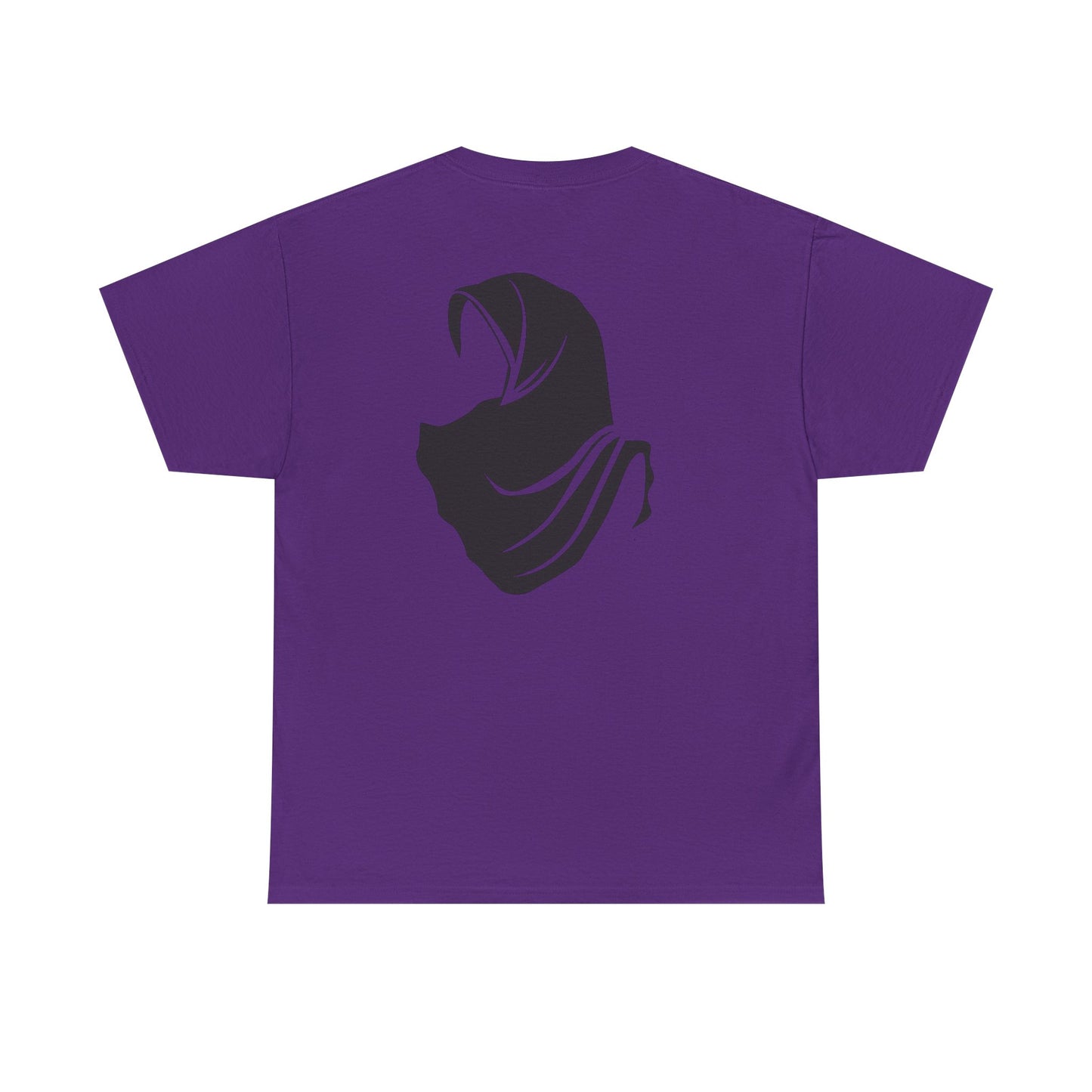Unisex Heavy Cotton Tee with Artistic Hijab Design, Comfortable Everyday Wear, Gift for Her, Casual Tee, Modest Fashion Top