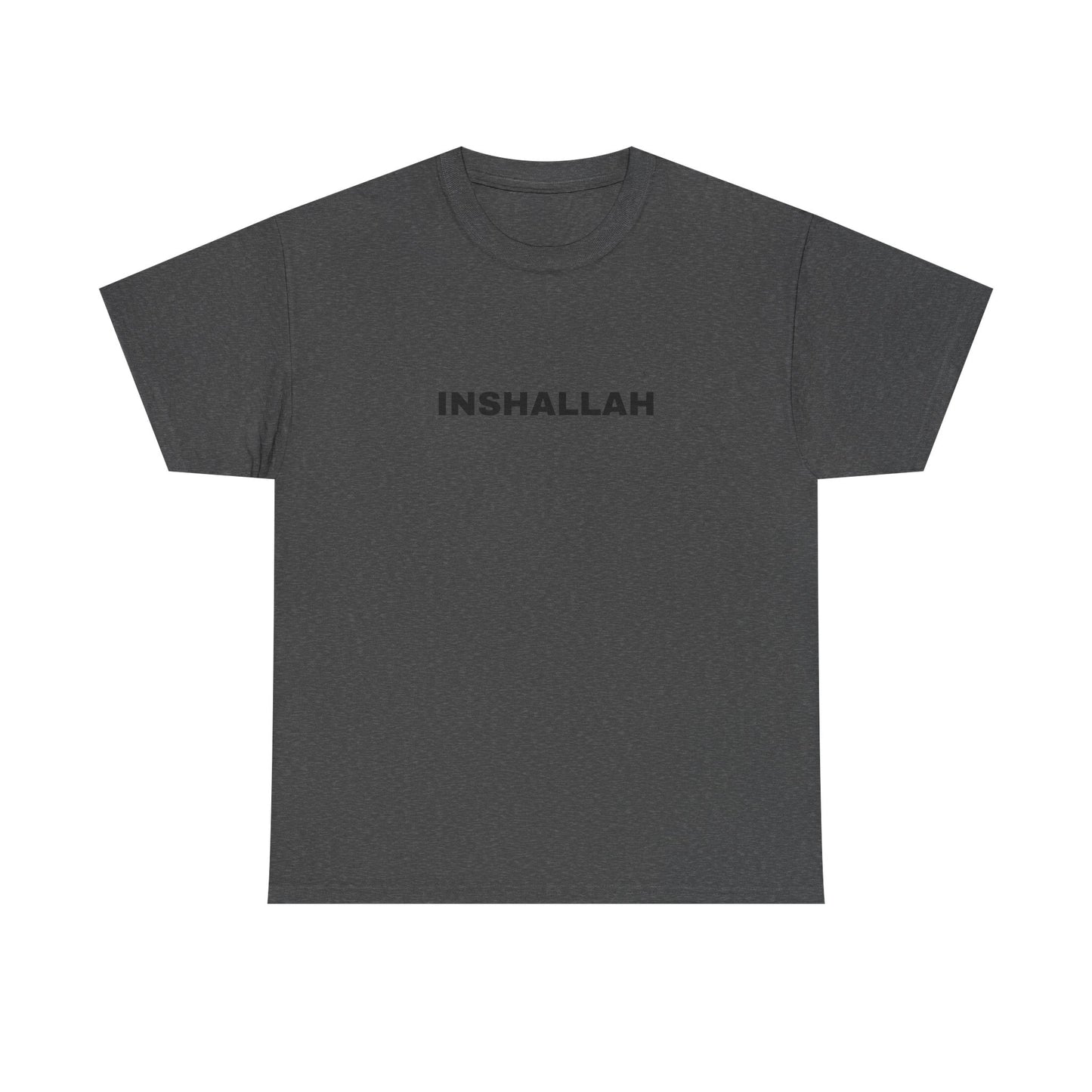 Unisex Heavy Cotton Tee - Inspirational INSHALLAH Shirt, Gift for Faith, Casual Wear, Everyday Comfort, Spiritual T-Shirt