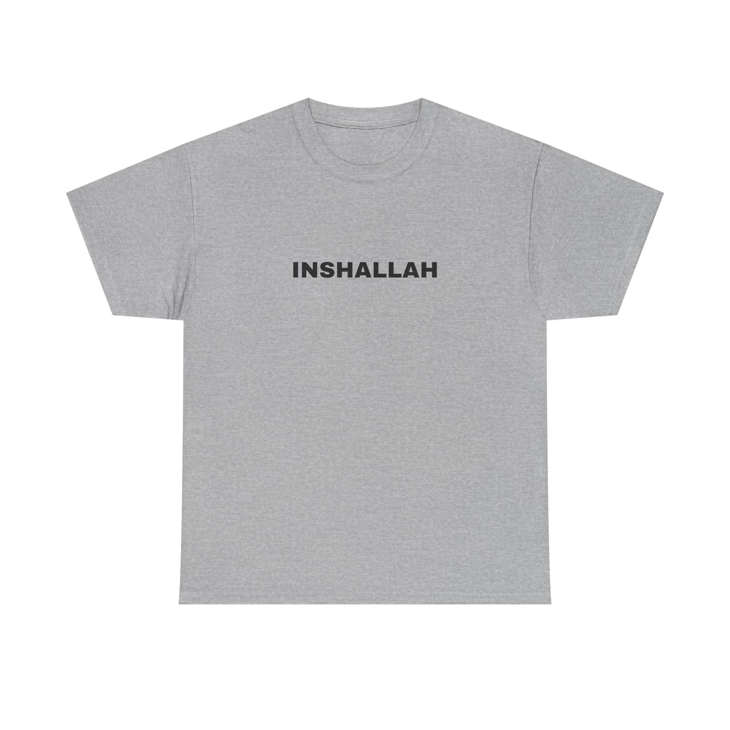 Unisex Heavy Cotton Tee - Inspirational INSHALLAH Shirt, Gift for Faith, Casual Wear, Everyday Comfort, Spiritual T-Shirt