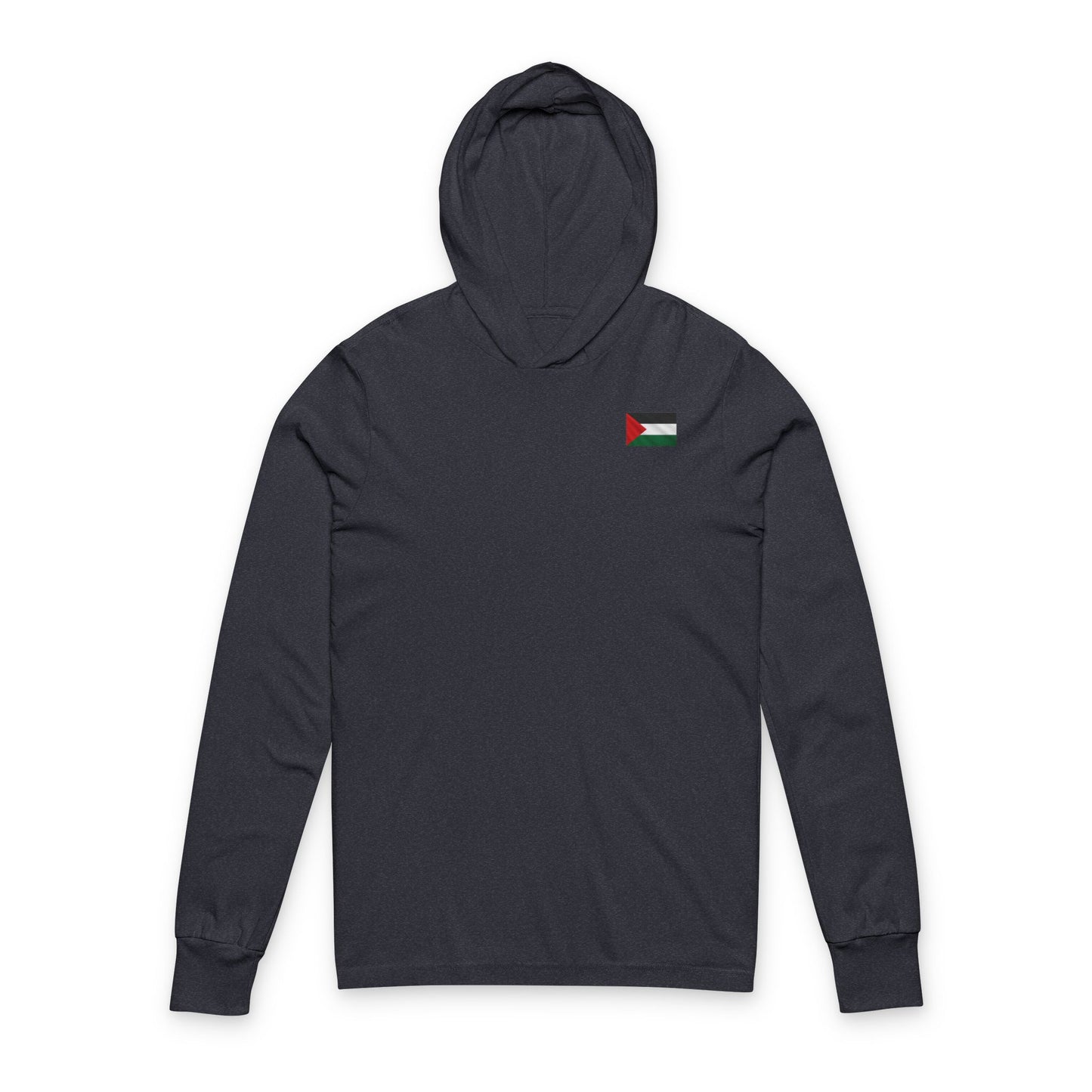 Unisex Hooded Long Sleeve Tee - Free Palestine Design, Casual Wear, Activism Apparel, Comfortable Everyday Hoodie, Gift for Supporters