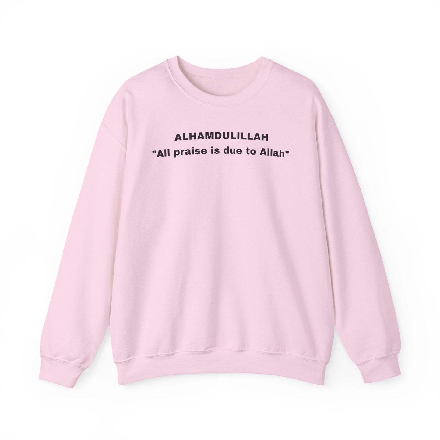 Unisex Crewneck Sweatshirt with Inspirational Quote - Alhamdulillah; Appreciation Gift, Casual Wear, Islamic Apparel, Comfy Style