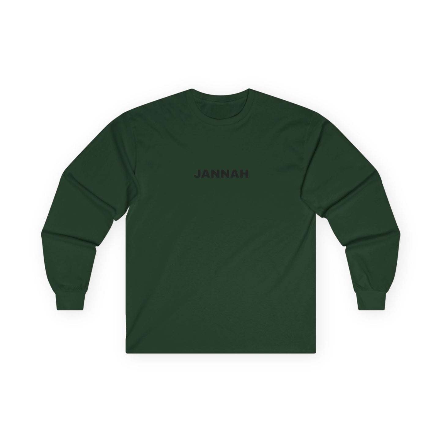 Jannah Long Sleeve Tee, Faith-Based Top, Casual Everyday Wear, Gift for Friends, Unisex Shirt, Spiritual Apparel, Cozy Layer