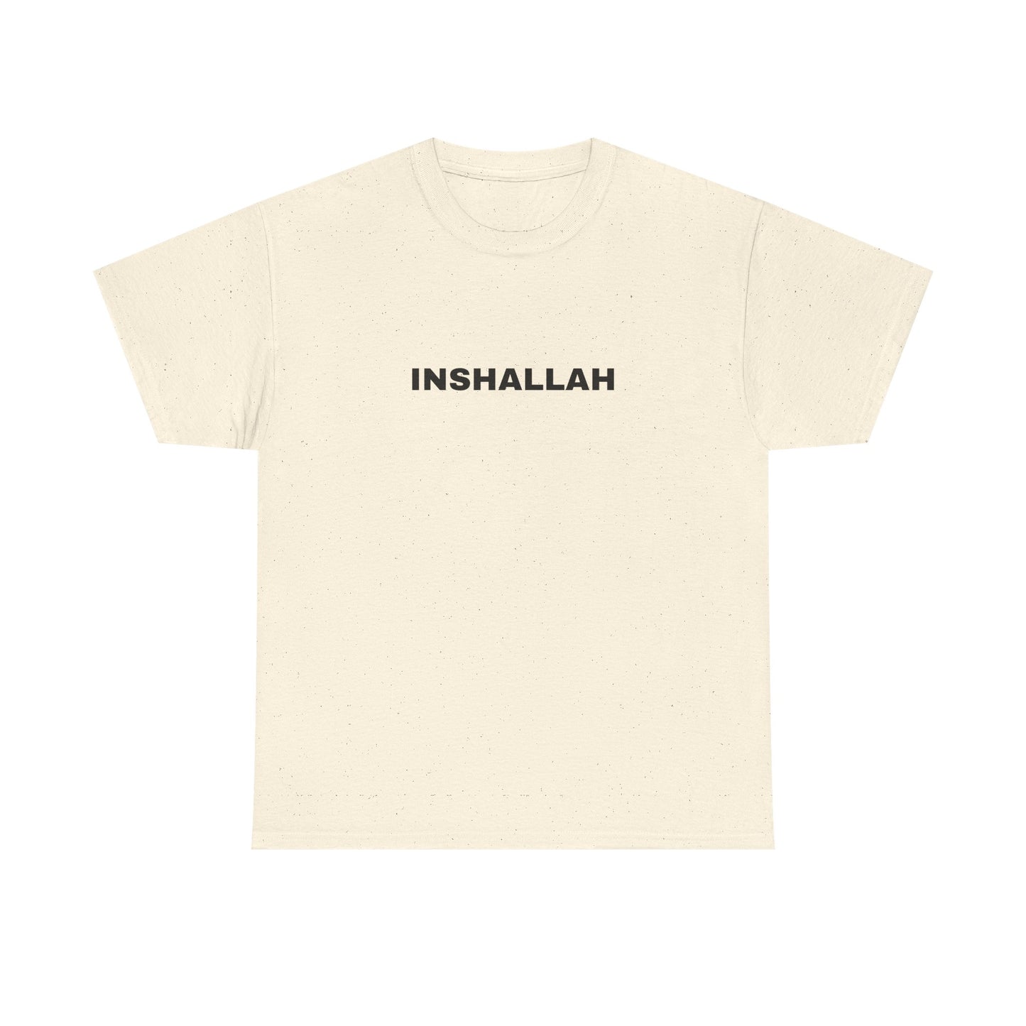 Unisex Heavy Cotton Tee - Inspirational INSHALLAH Shirt, Gift for Faith, Casual Wear, Everyday Comfort, Spiritual T-Shirt