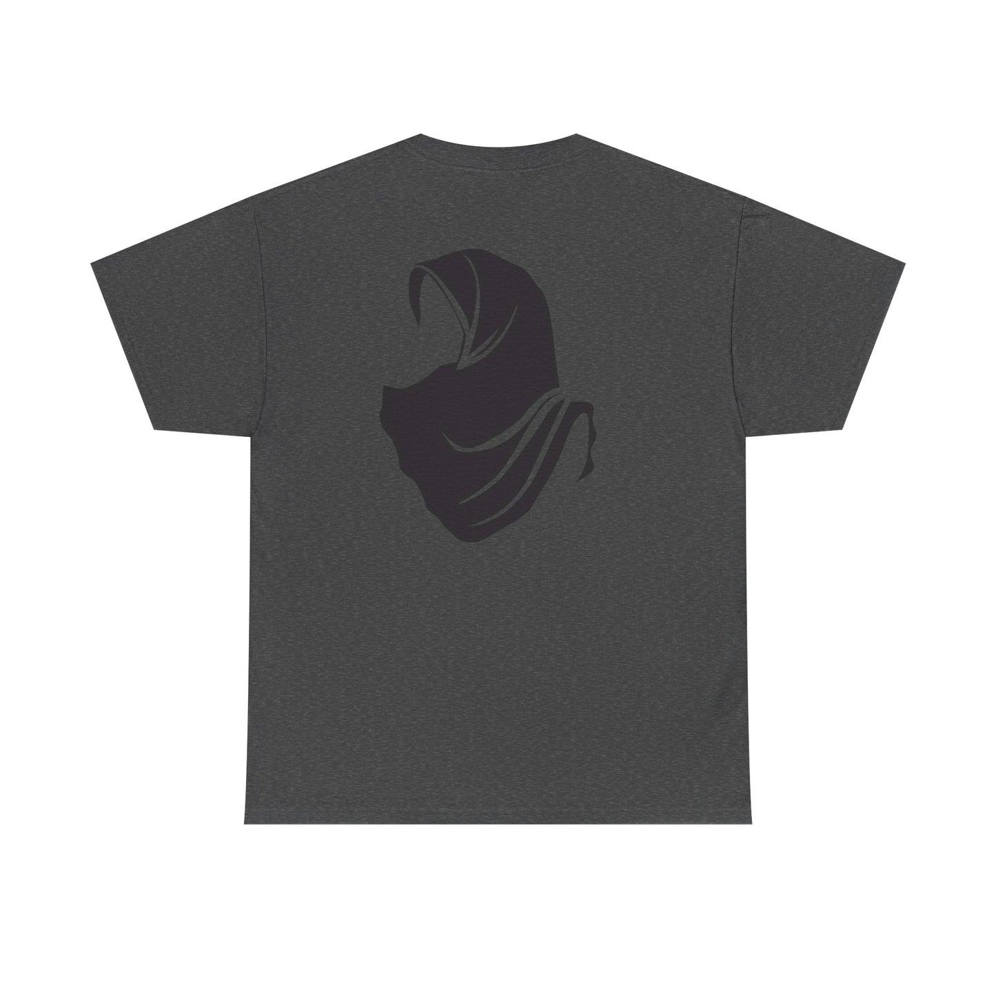 Unisex Heavy Cotton Tee with Artistic Hijab Design, Comfortable Everyday Wear, Gift for Her, Casual Tee, Modest Fashion Top