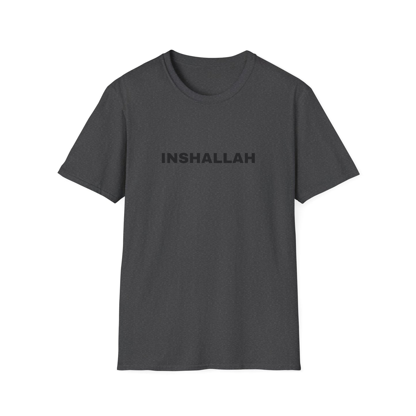 Inshallah Unisex Softstyle T-Shirt - Inspirational Tee, Everyday Wear, Gift for Friends, Motivational Quote Shirt, Stylish Statement Top