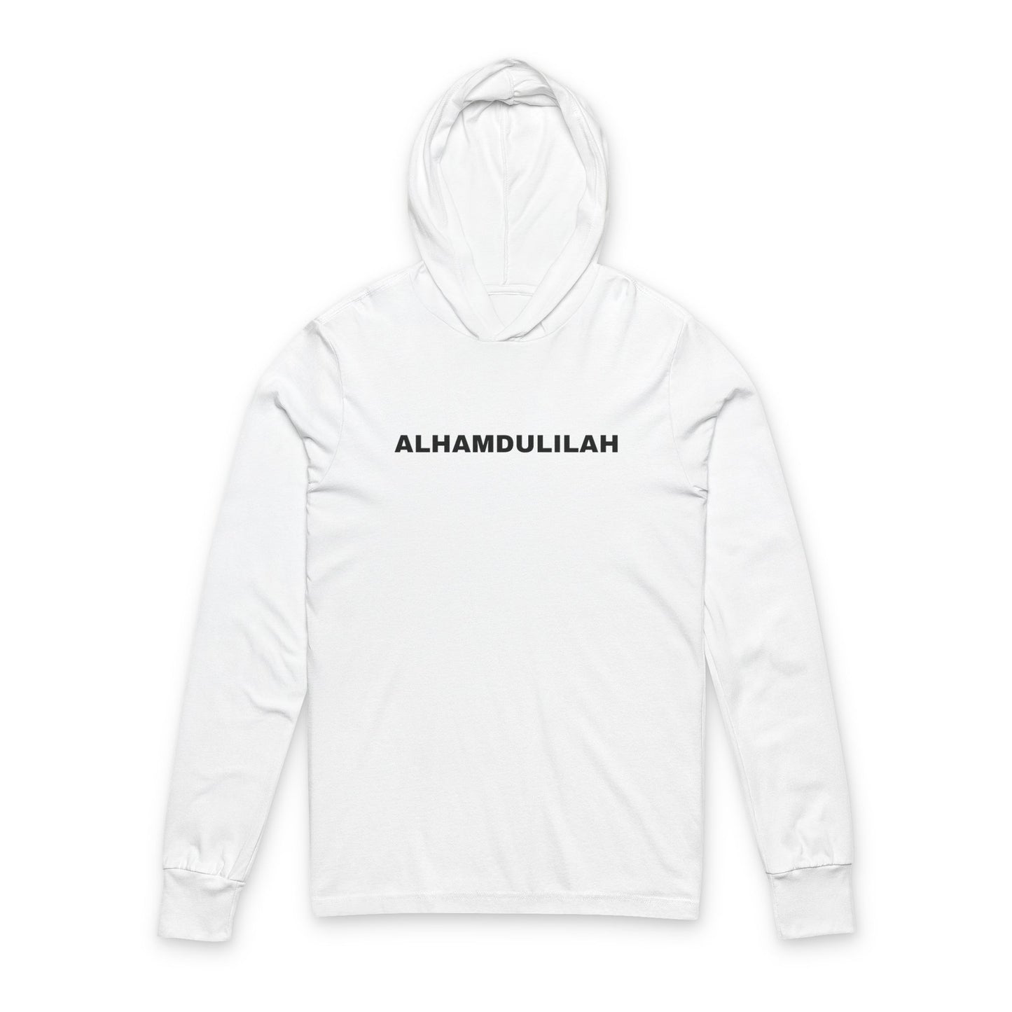 Unisex Hooded Long Sleeve Tee - Alhamdulillah Shirt, Casual Wear, Ramadan Gift, Islamic Apparel, Comfortable Hoodie