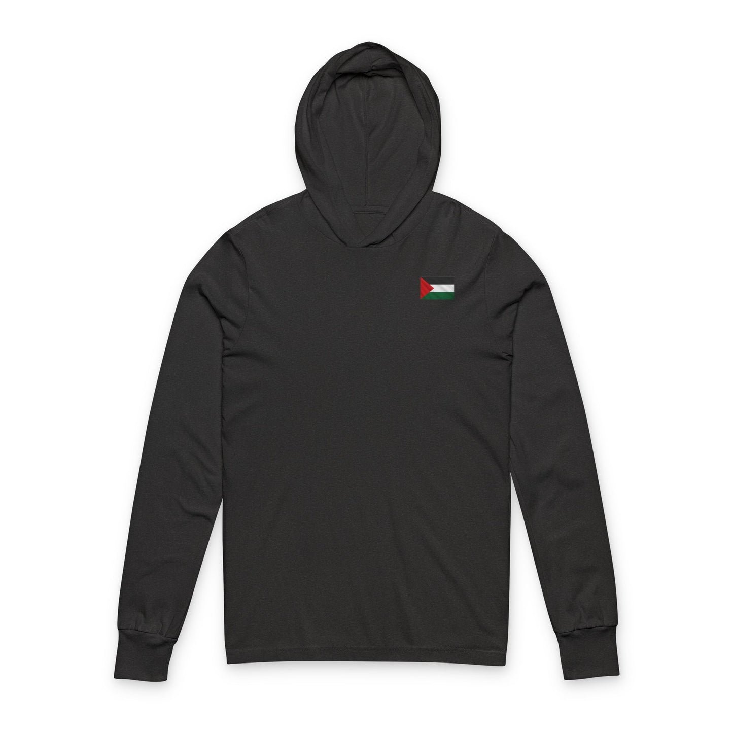Unisex Hooded Long Sleeve Tee - Free Palestine Design, Casual Wear, Activism Apparel, Comfortable Everyday Hoodie, Gift for Supporters