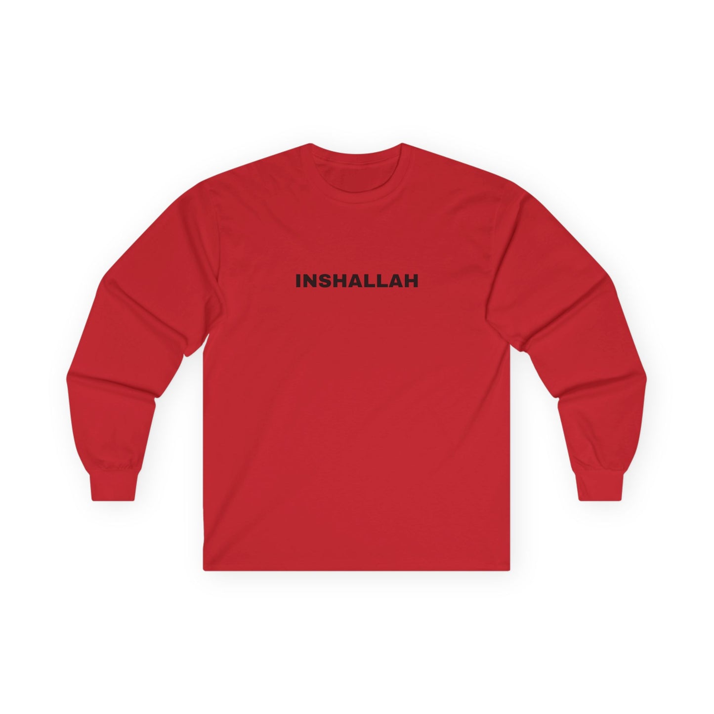 Inshallah Long Sleeve Tee - Unisex Cotton Shirt, Inspirational Gift, Casual Wear, Faith Apparel, Everyday Basic