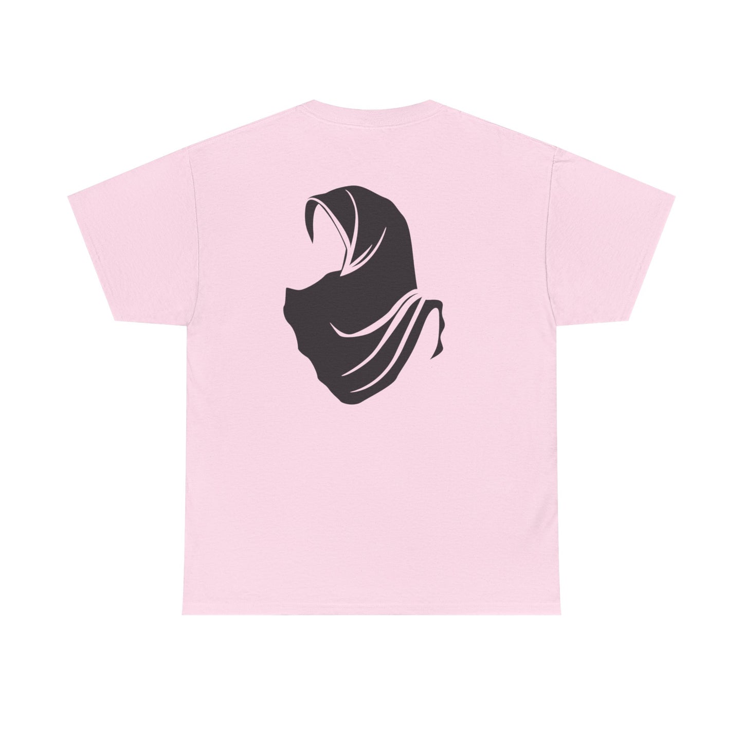 Unisex Heavy Cotton Tee with Artistic Hijab Design, Comfortable Everyday Wear, Gift for Her, Casual Tee, Modest Fashion Top