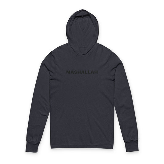 Unisex Hooded Long Sleeve Tee - 'MASHALLAH' Design, Perfect for Casual Wear, Gifting, Eid Celebrations, Everyday Comfort, Muslim Apparel