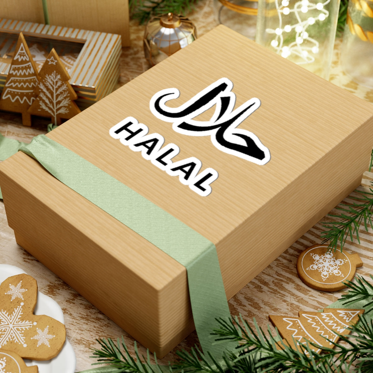 Halal Kiss-Cut Stickers, Aesthetic Vinyl Decals for Laptops & Water Bottles, Muslim Decor, Islamic Gifts, Faith-Based Accessories