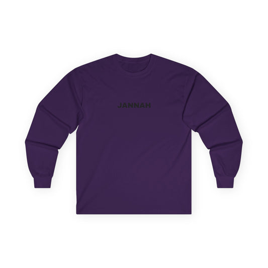 Jannah Long Sleeve Tee, Faith-Based Top, Casual Everyday Wear, Gift for Friends, Unisex Shirt, Spiritual Apparel, Cozy Layer