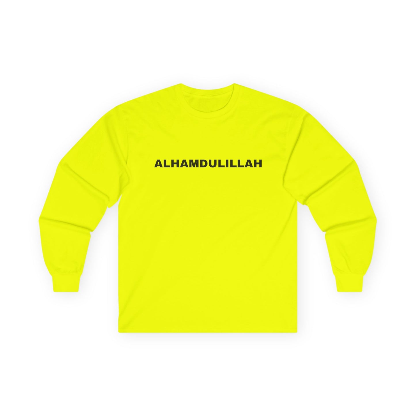 Alhamdulillah Long Sleeve Tee, Comfortable Cotton Top, Islamic Apparel, Gift for Muslims, Casual Wear, Everyday Style