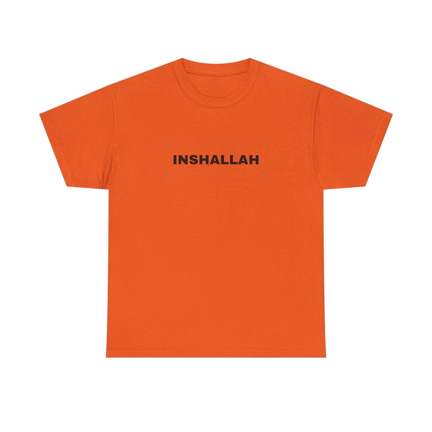Unisex Heavy Cotton Tee - Inspirational INSHALLAH Shirt, Gift for Faith, Casual Wear, Everyday Comfort, Spiritual T-Shirt