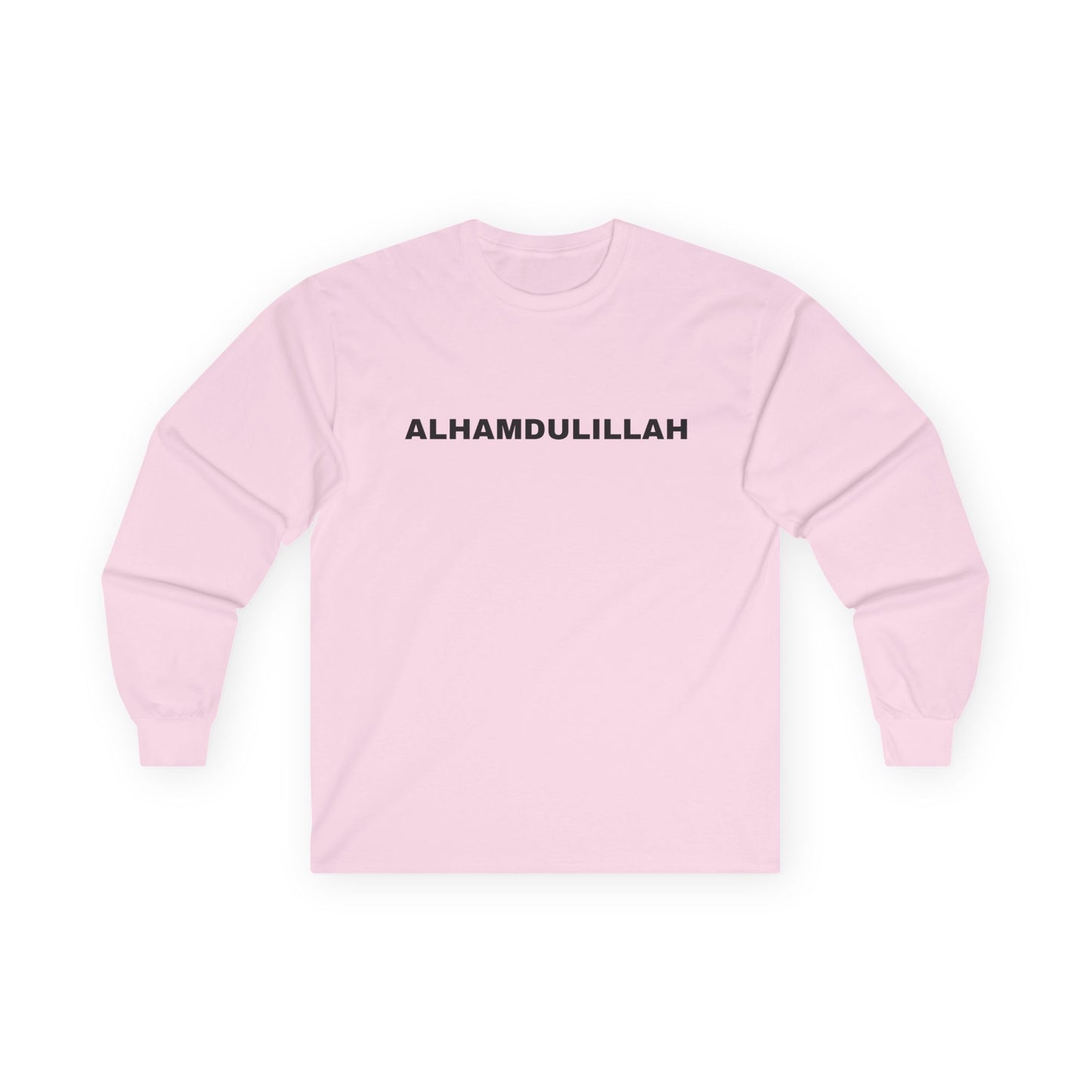 Alhamdulillah Long Sleeve Tee, Comfortable Cotton Top, Islamic Apparel, Gift for Muslims, Casual Wear, Everyday Style