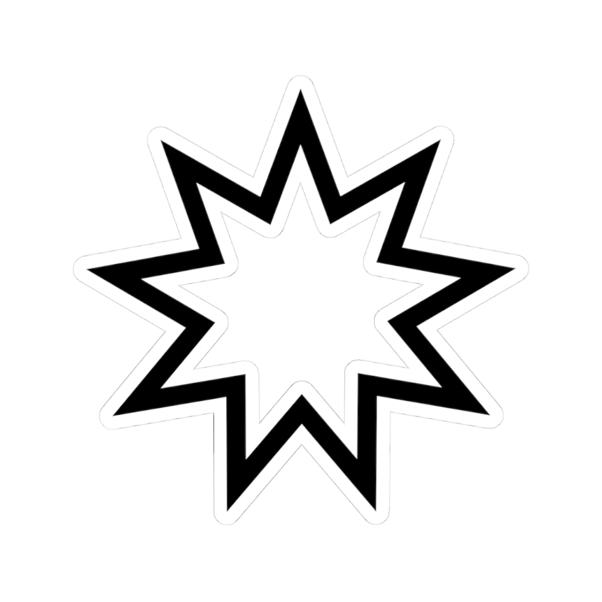 Bahai Star Kiss-Cut Stickers for Laptops, Journals, Water Bottles, Gifts, and Decor - Perfect for Personalizing Your Life!