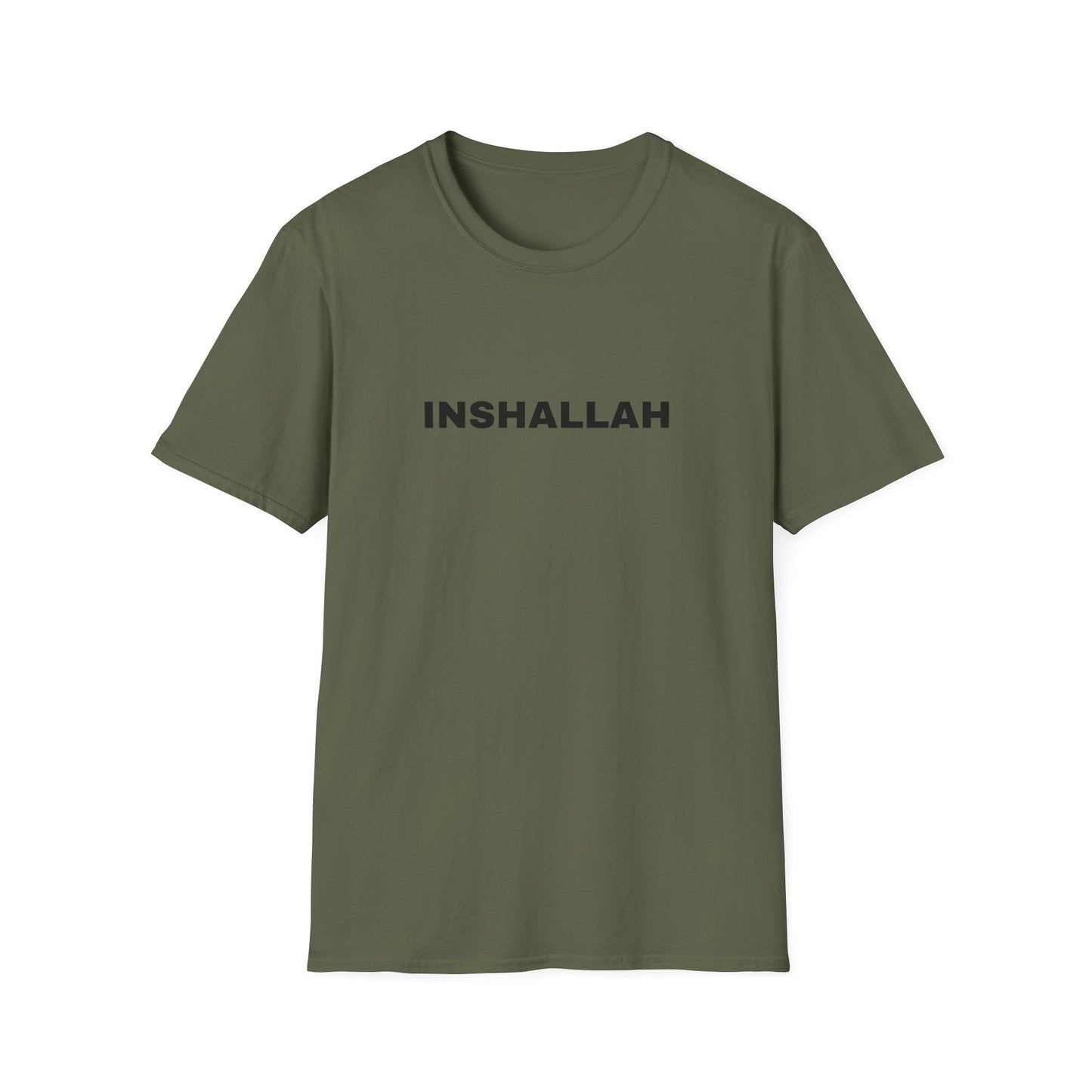 Inshallah Unisex Softstyle T-Shirt - Inspirational Tee, Everyday Wear, Gift for Friends, Motivational Quote Shirt, Stylish Statement Top