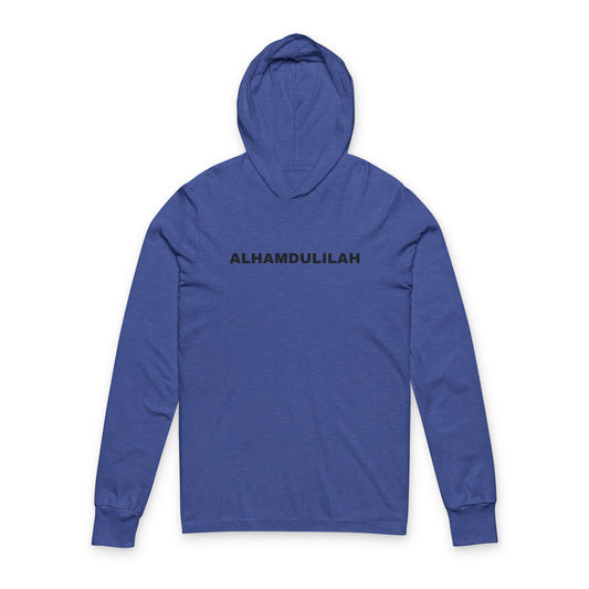 Unisex Hooded Long Sleeve Tee - Alhamdulillah Shirt, Casual Wear, Ramadan Gift, Islamic Apparel, Comfortable Hoodie