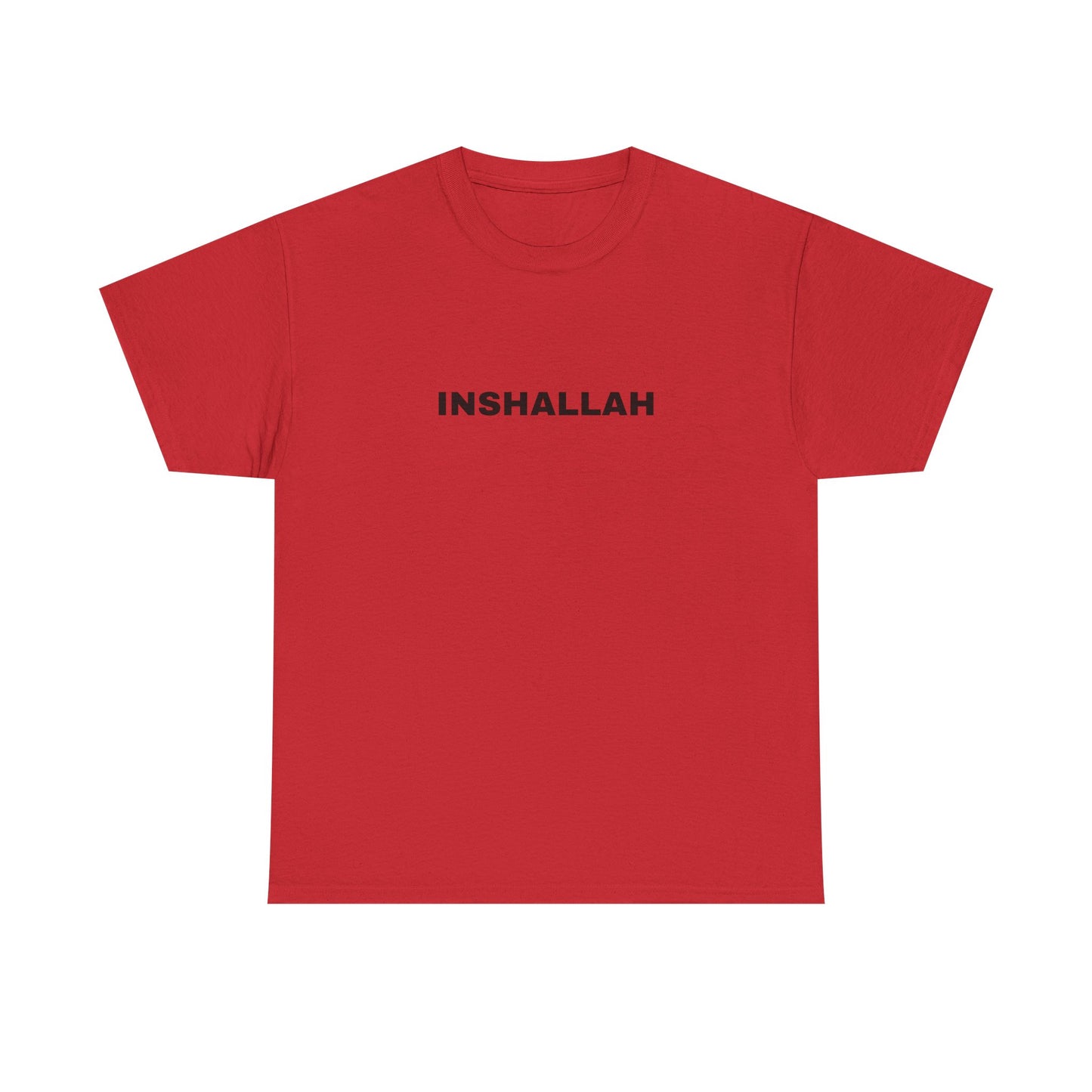 Unisex Heavy Cotton Tee - Inspirational INSHALLAH Shirt, Gift for Faith, Casual Wear, Everyday Comfort, Spiritual T-Shirt