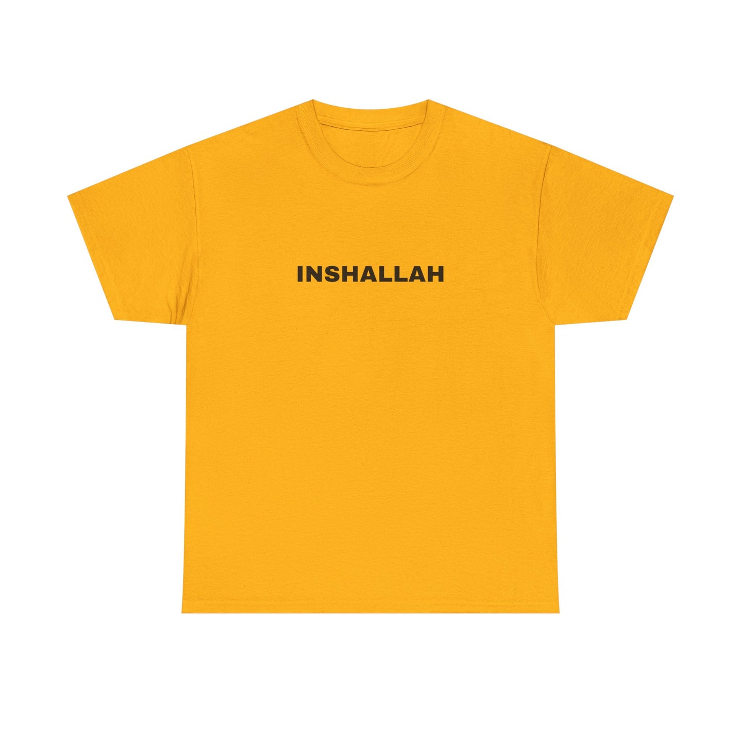 Unisex Heavy Cotton Tee - Inspirational INSHALLAH Shirt, Gift for Faith, Casual Wear, Everyday Comfort, Spiritual T-Shirt