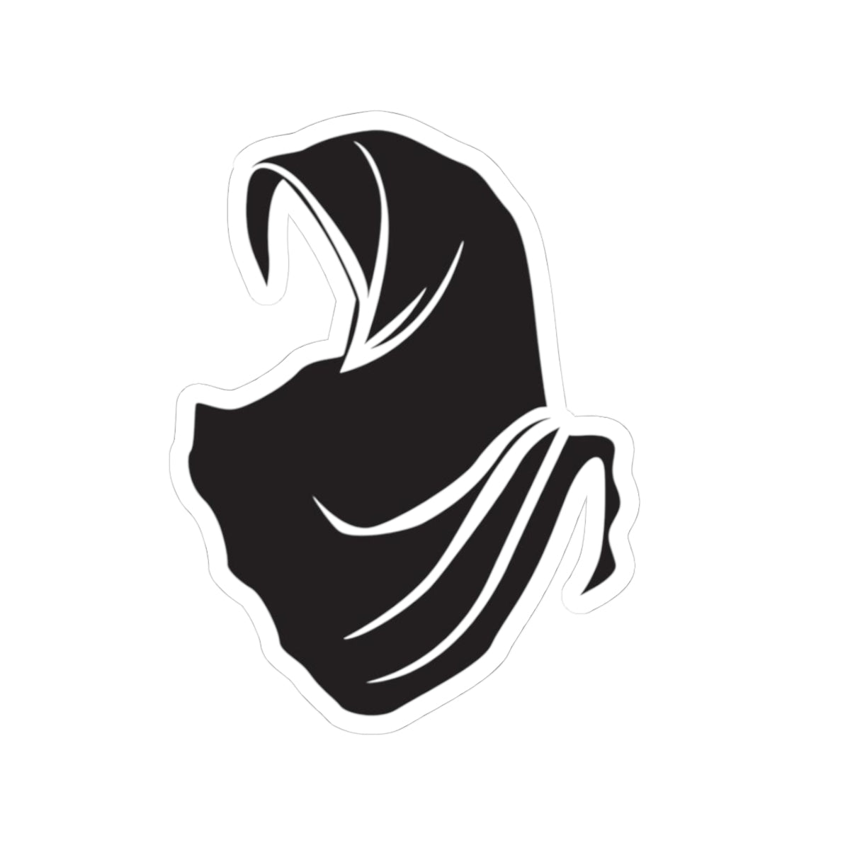 Elegant Hooded Cloak Kiss-Cut Stickers, Laptop Decals, Vinyl Art, Gift for Hooded Garb Lovers, Stylish Sticker for Holidays