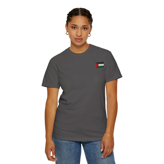 Free Palestine Unisex Garment-Dyed T-shirt, Political Statement Tee, Social Justice Apparel, Activism Shirt, Casual Wear
