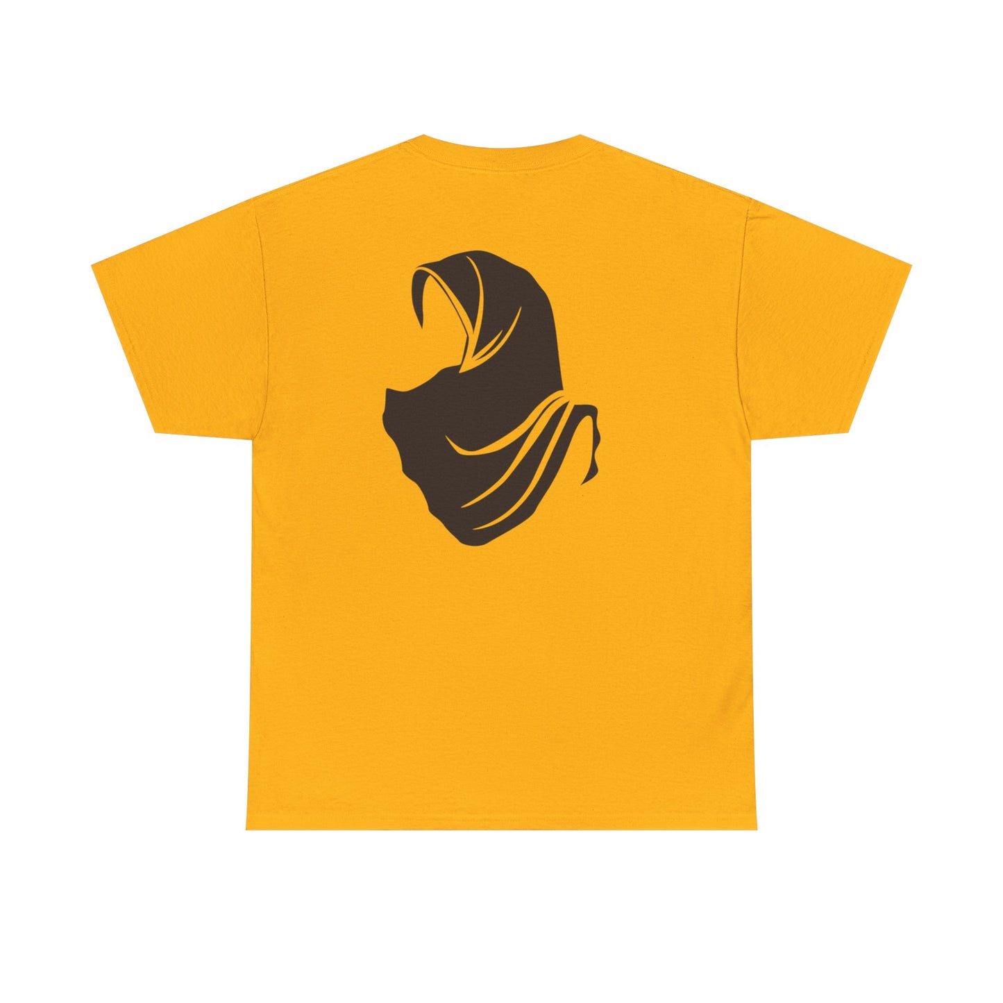 Unisex Heavy Cotton Tee with Artistic Hijab Design, Comfortable Everyday Wear, Gift for Her, Casual Tee, Modest Fashion Top
