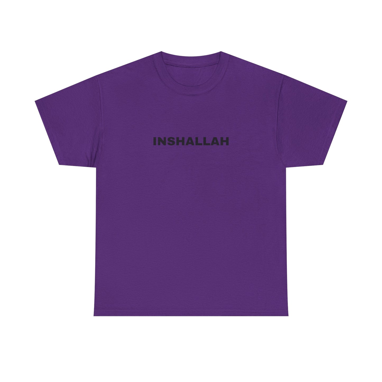 Unisex Heavy Cotton Tee - Inspirational INSHALLAH Shirt, Gift for Faith, Casual Wear, Everyday Comfort, Spiritual T-Shirt