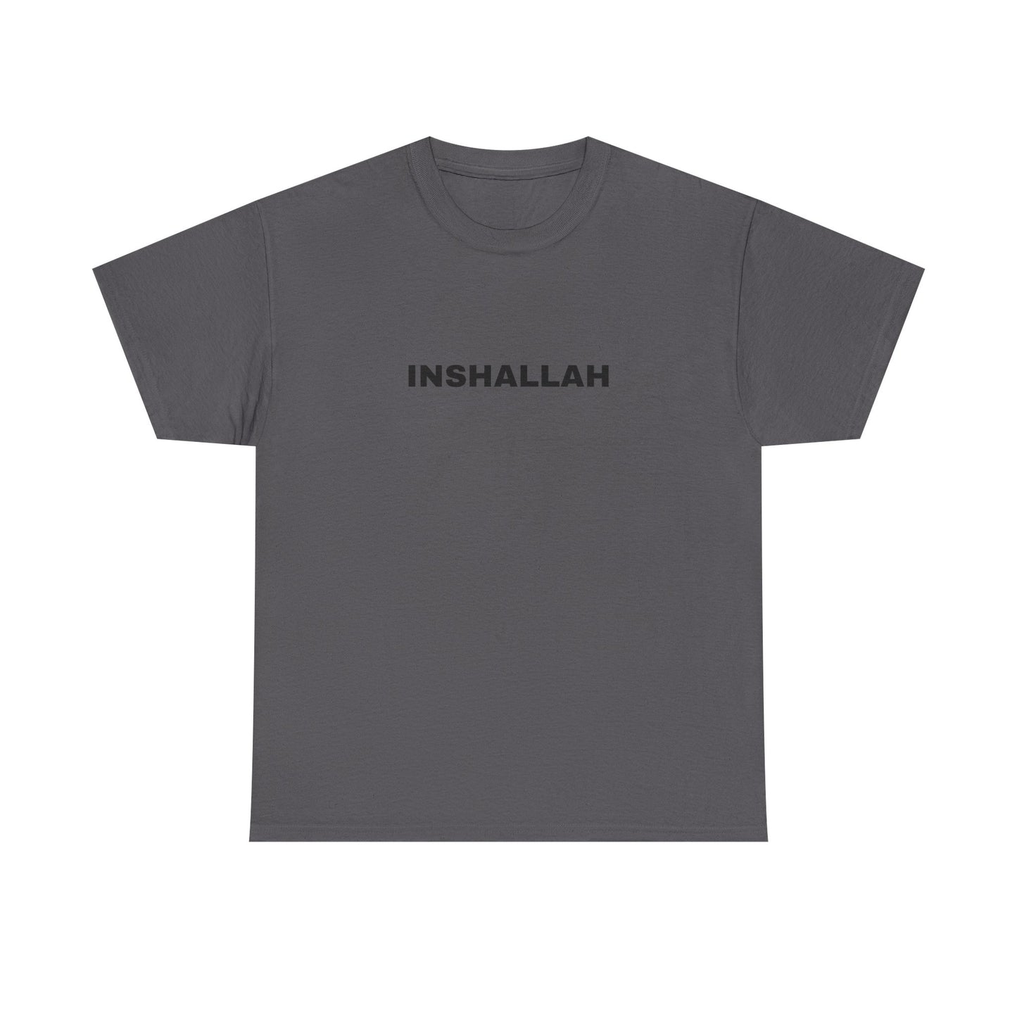 Unisex Heavy Cotton Tee - Inspirational INSHALLAH Shirt, Gift for Faith, Casual Wear, Everyday Comfort, Spiritual T-Shirt