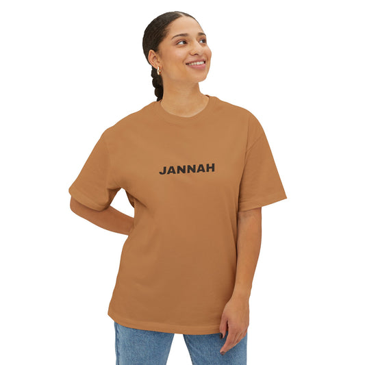 Jannah Oversized Boxy Tee - Unisex Stylish Shirt, Casual Wear, Gift for Friends, Everyday Comfort, Trendy Streetwear